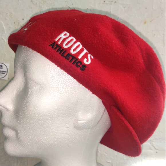 VINTAGE Roots Canada 1998 Official Olympics Fleece Hat Beret Winter - Picture 3 of 9
